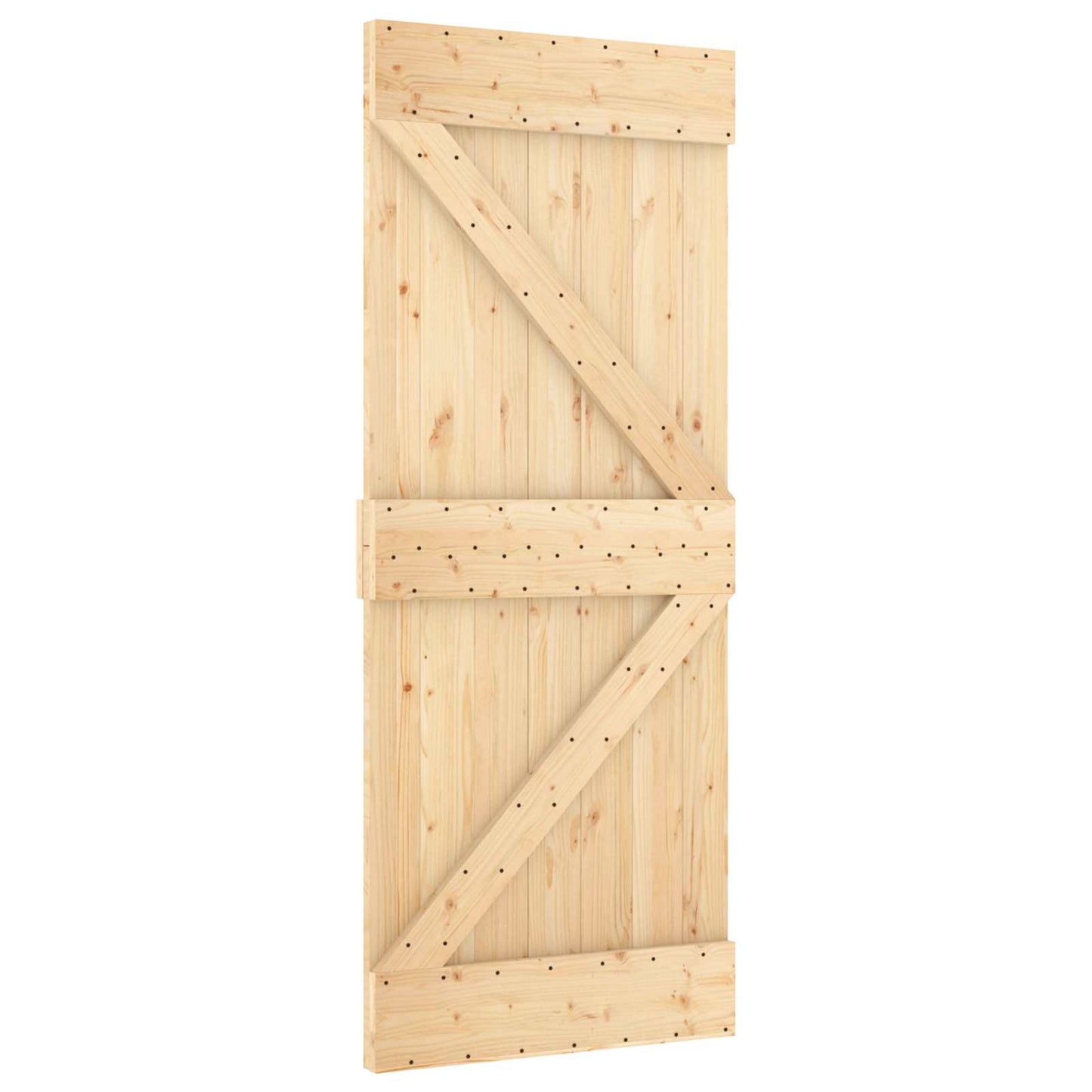 Skydedør NARVIK Naturfarvet og sort 70 x 210 cm (213,5 cm)