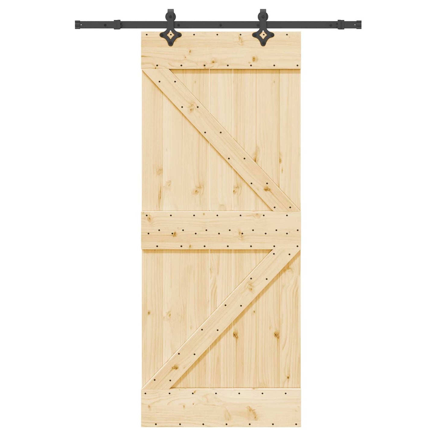 Skydedør NARVIK Naturfarvet og sort 85 x 210 cm (152,5 cm)
