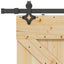 Skydedør NARVIK Naturfarvet og sort 80 x 210 cm (152,5 cm)