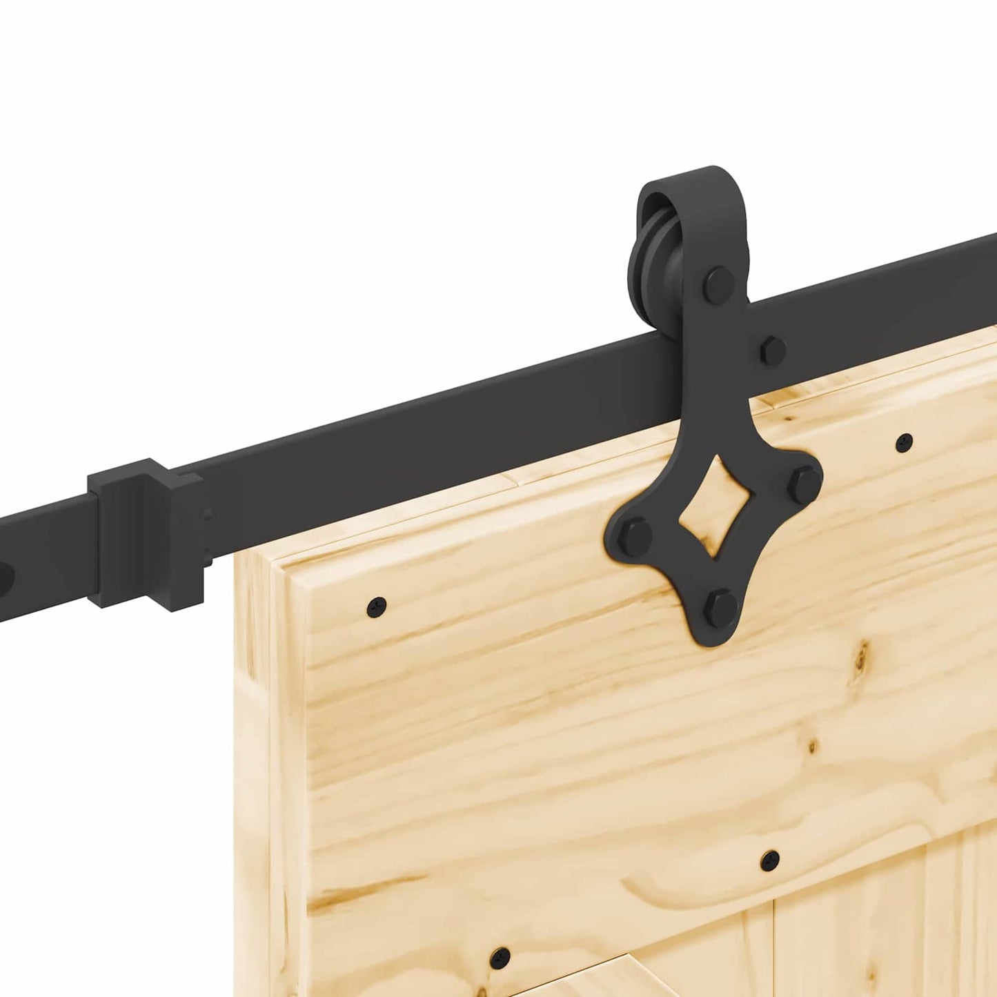 Skydedør NARVIK Naturfarvet og sort 70 x 210 cm (213,5 cm)