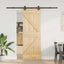 Skydedør NARVIK Naturfarvet og sort 70 x 210 cm (213,5 cm)