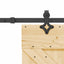 Skydedør NARVIK Naturfarvet og sort 95 x 210 cm (213,5 cm)