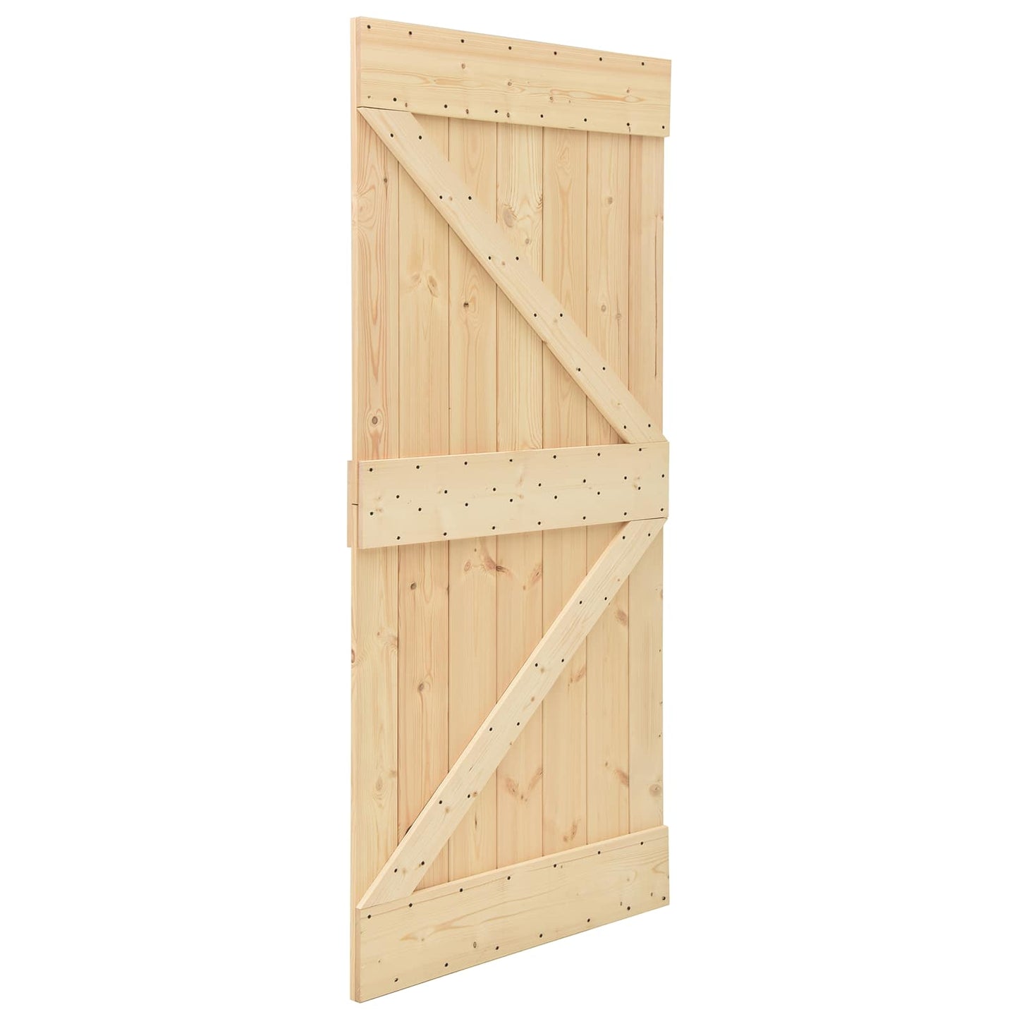 Skydedør NARVIK Naturfarvet og sort 80 x 210 cm (213,5 cm)