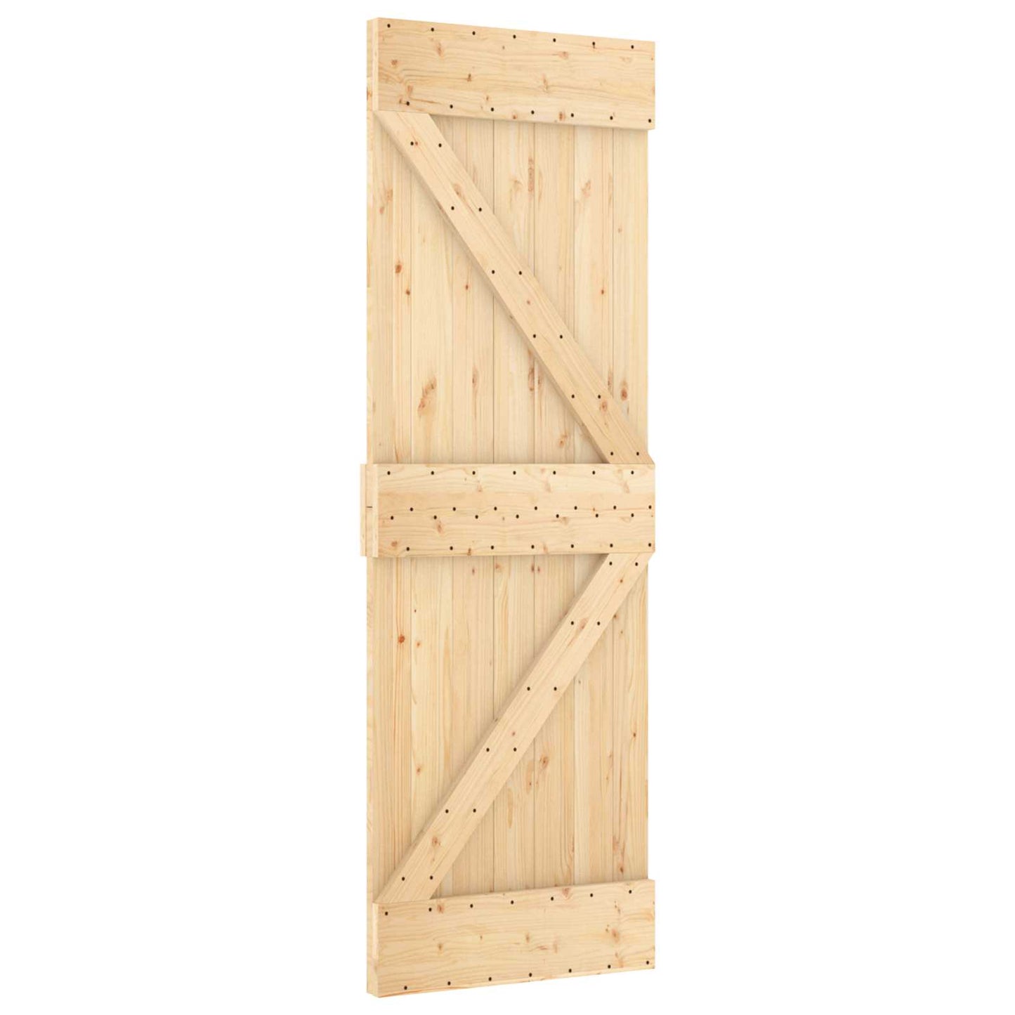Skydedør NARVIK Naturfarvet og sort 70 x 210 cm (152,5 cm)