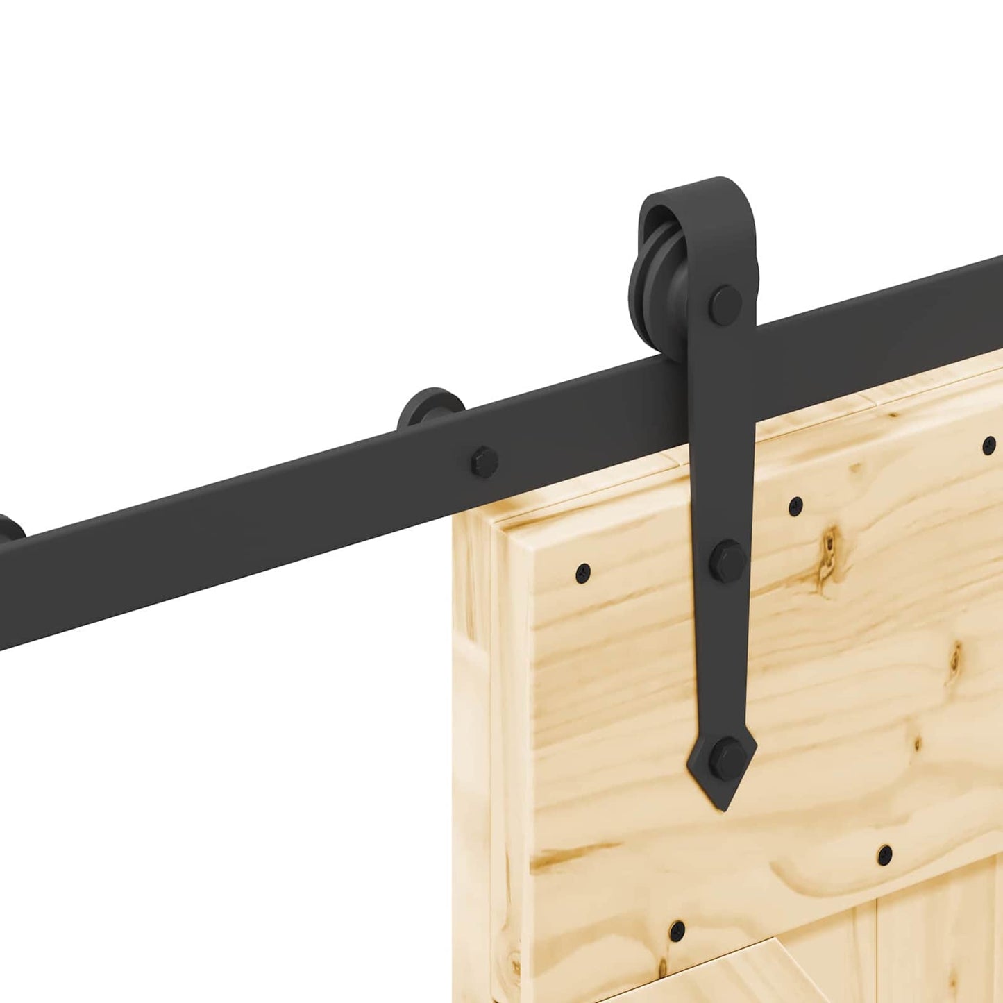 Skydedør NARVIK Naturfarvet og sort 85 x 210 cm (152,5 cm)
