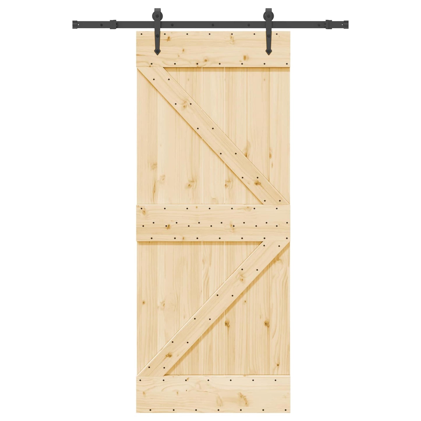 Skydedør NARVIK Naturfarvet og sort 85 x 210 cm (152,5 cm)