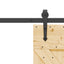Skydedør NARVIK Naturfarvet og sort 85 x 210 cm (213,5 cm)