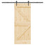 Skydedør NARVIK Naturfarvet og sort 85 x 210 cm (213,5 cm)