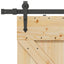 Skydedør NARVIK Naturfarvet og sort 80 x 210 cm (213,5 cm)
