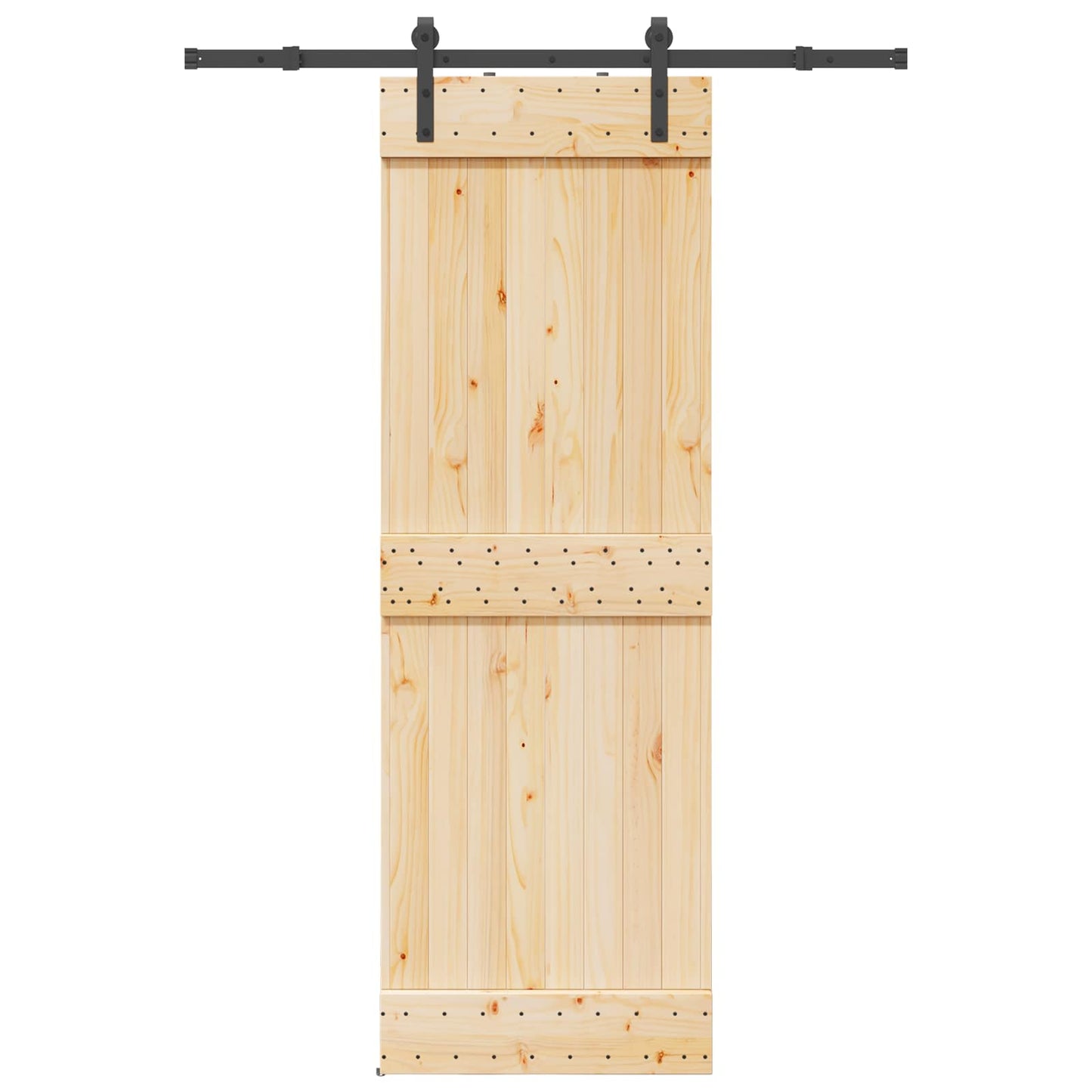 Skydedør NARVIK Naturfarvet og sort 70 x 210 cm (152,5 cm)