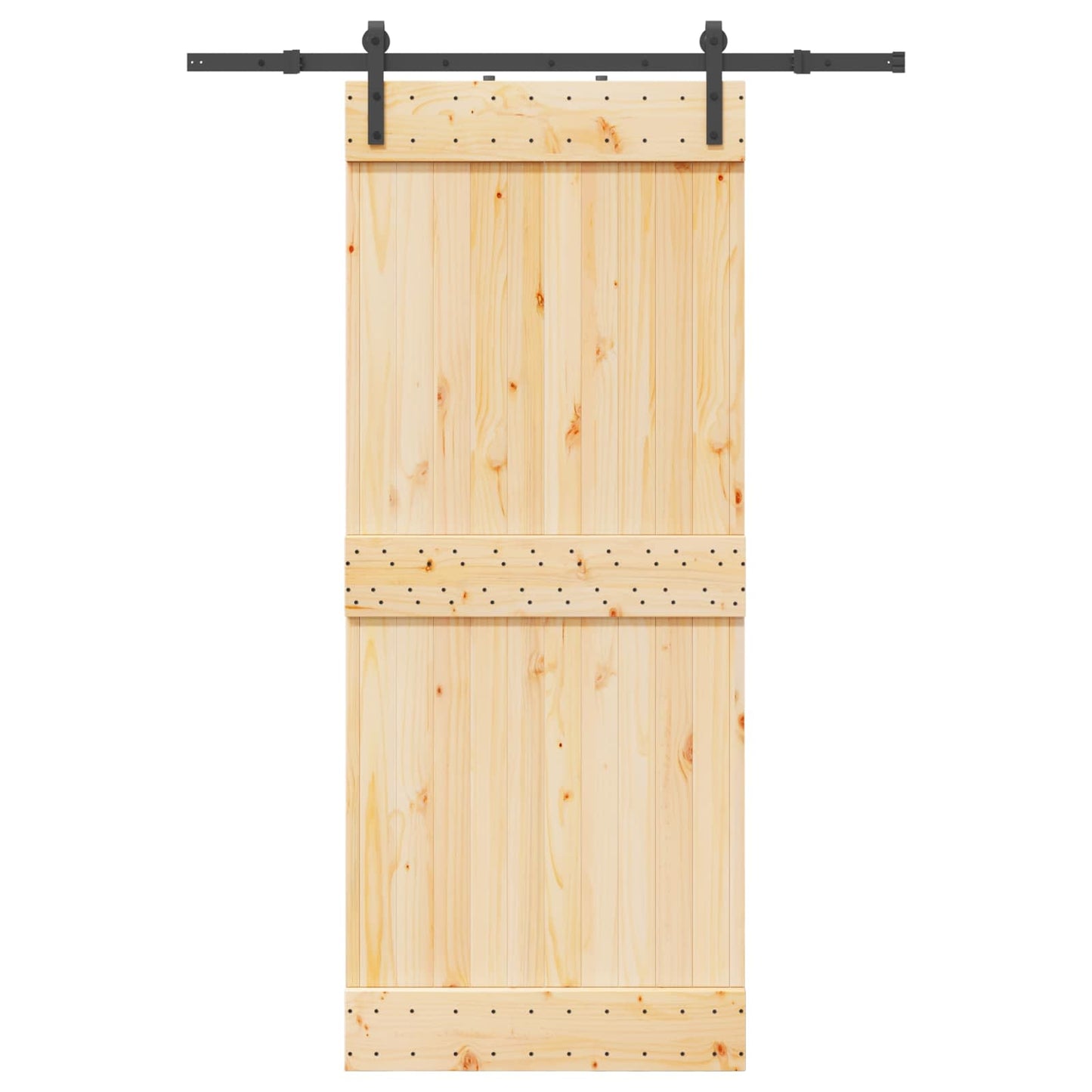 Skydedør NARVIK Naturfarvet og sort 85 x 210 cm (152,5 cm)