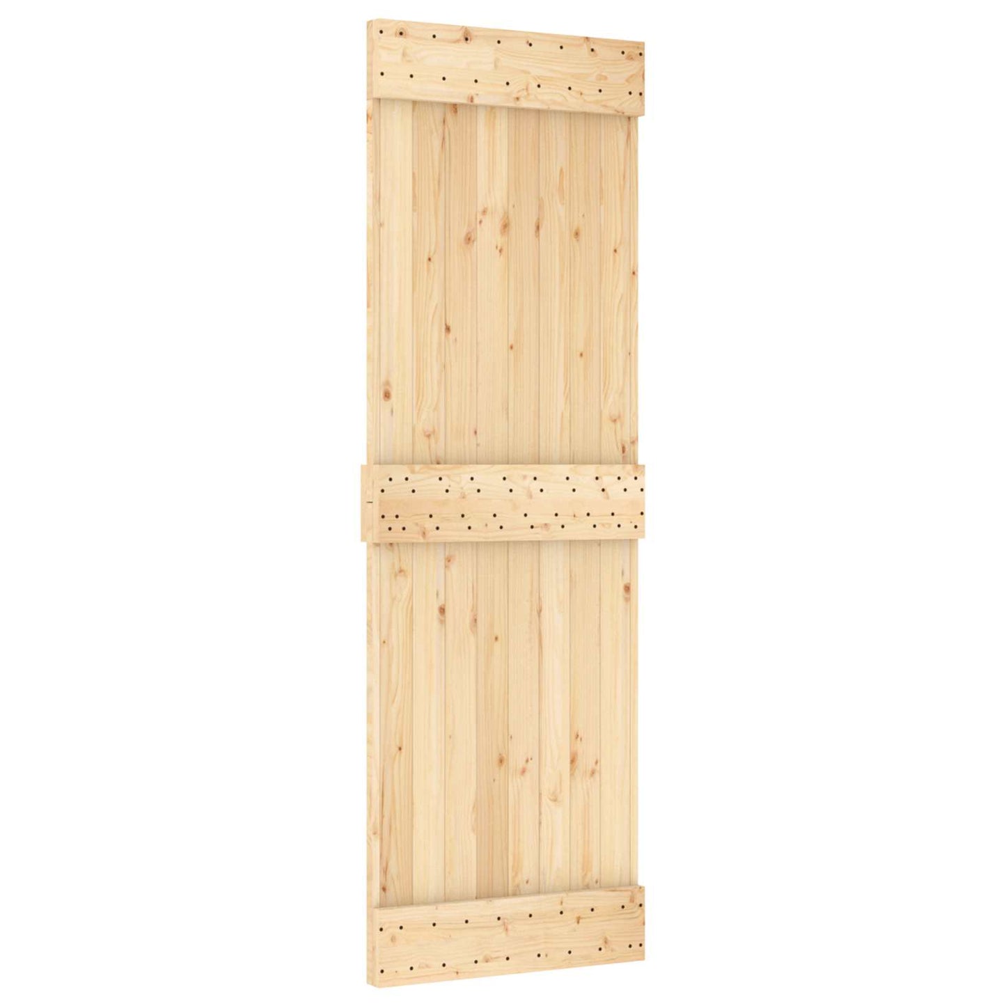 Skydedør NARVIK Naturfarvet og sort 70 x 210 cm (213,5 cm)