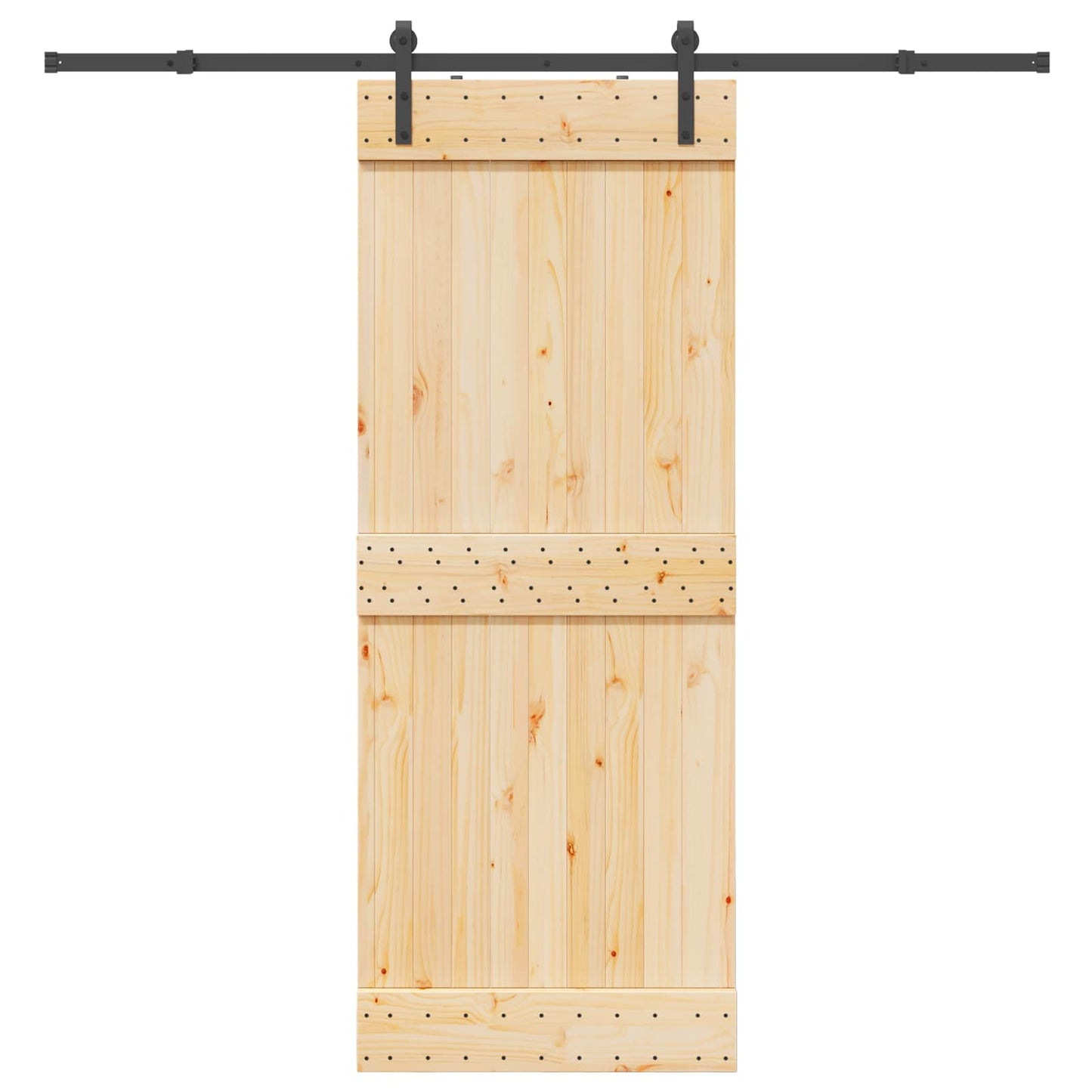Skydedør NARVIK Naturfarvet og sort 80 x 210 cm (213,5 cm)
