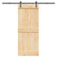 Skydedør NARVIK Naturfarvet og sort 85 x 210 cm (213,5 cm)