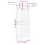 Skydedør NARVIK Naturfarvet og sort 85 x 210 cm (213,5 cm)