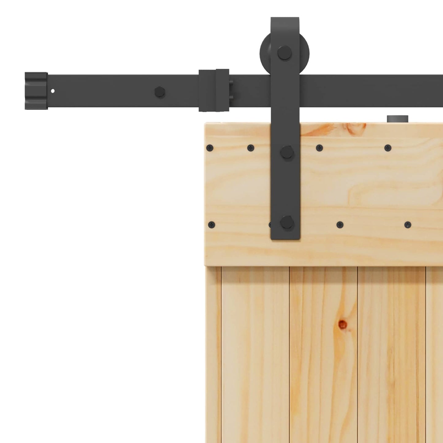 Skydedør NARVIK Naturfarvet og sort 90 x 210 cm (213,5 cm)