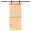 Skydedør NARVIK Naturfarvet og sort 90 x 210 cm (213,5 cm)