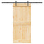 Skydedør NARVIK Naturfarvet og sort 95 x 210 cm (213,5 cm)