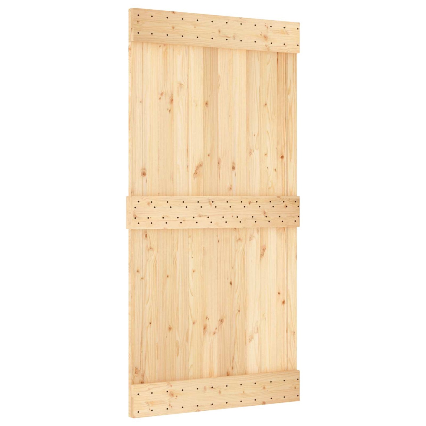 Skydedør NARVIK Naturfarvet og sort 100 x 210 cm (213,5 cm)