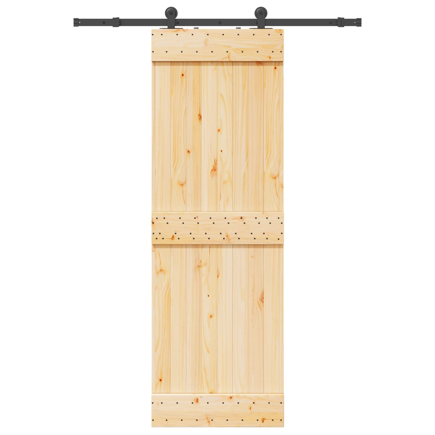 Skydedør NARVIK Naturfarvet og sort 70 x 210 cm (152,5 cm)