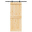 Skydedør NARVIK Naturfarvet og sort 80 x 210 cm (152,5 cm)