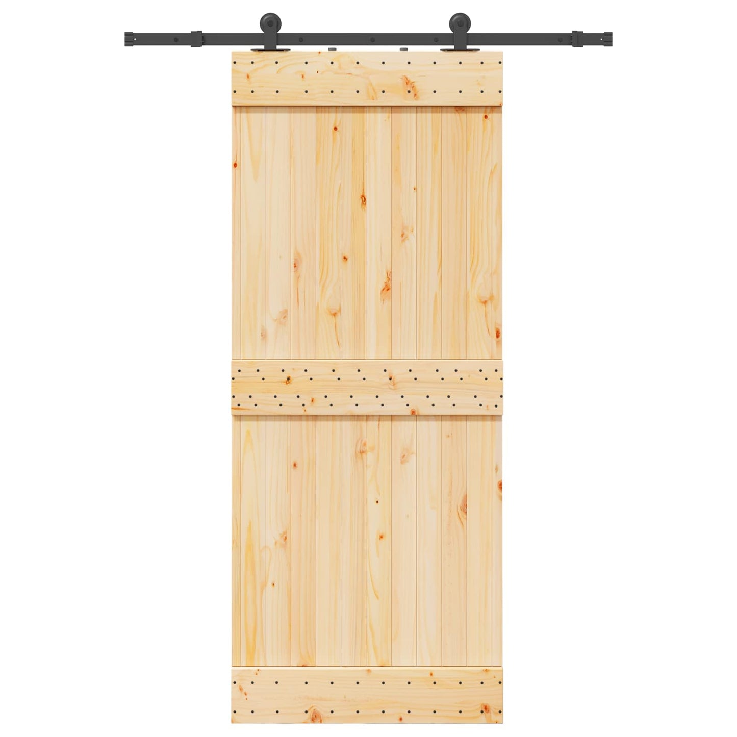 Skydedør NARVIK Naturfarvet og sort 85 x 210 cm (152,5 cm)
