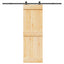 Skydedør NARVIK Naturfarvet og sort 70 x 210 cm (213,5 cm)