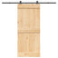 Skydedør NARVIK Naturfarvet og sort 90 x 210 cm (213,5 cm)