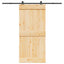 Skydedør NARVIK Naturfarvet og sort 95 x 210 cm (213,5 cm)