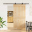 Skydedør NARVIK Naturfarvet og sort 100 x 210 cm (213,5 cm)