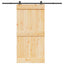 Skydedør NARVIK Naturfarvet og sort 100 x 210 cm (213,5 cm)