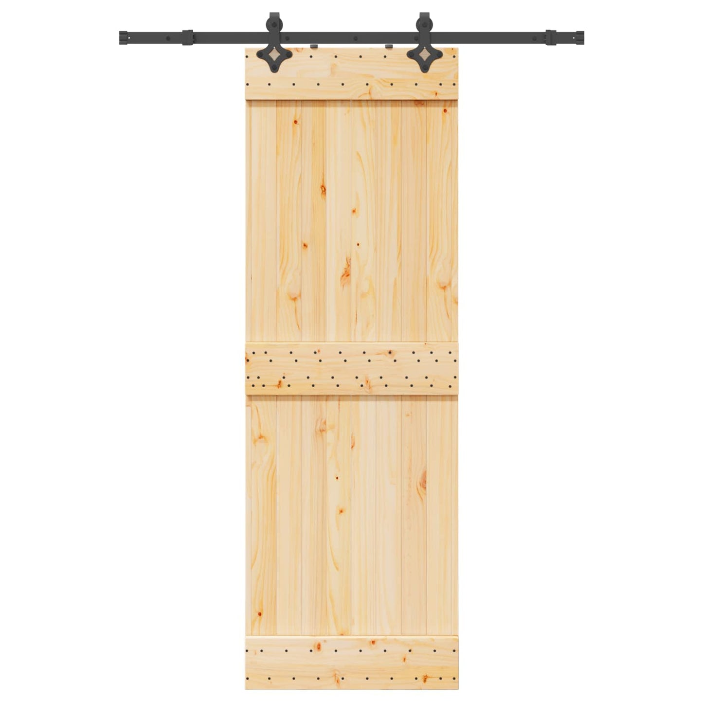 Skydedør NARVIK Naturfarvet og sort 70 x 210 cm (152,5 cm)