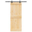 Skydedør NARVIK Naturfarvet og sort 80 x 210 cm (152,5 cm)