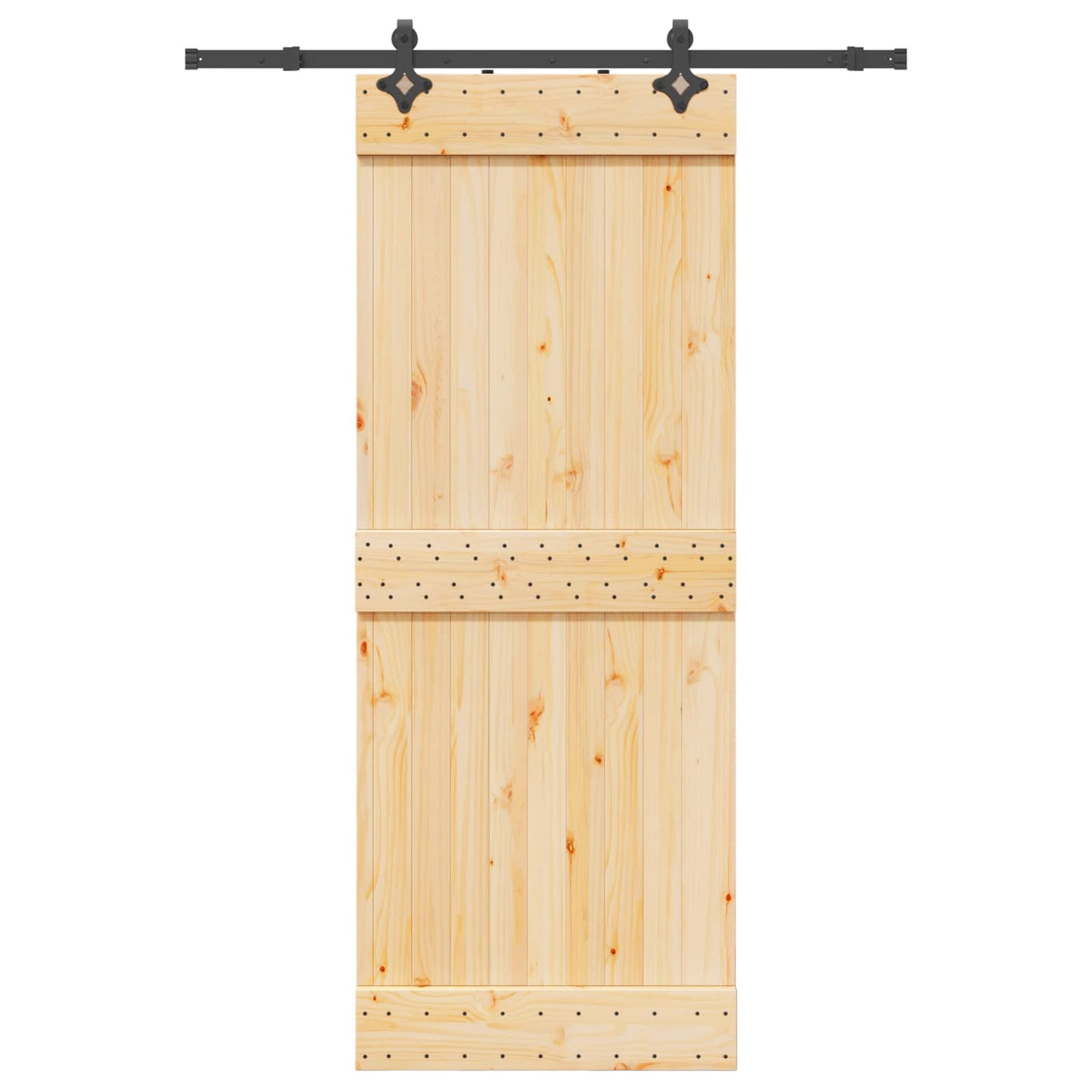 Skydedør NARVIK Naturfarvet og sort 80 x 210 cm (152,5 cm)