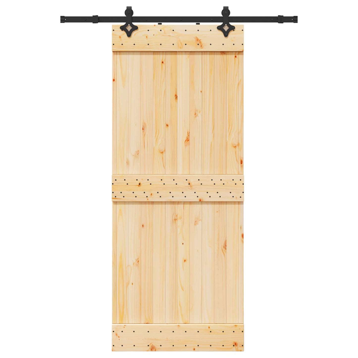 Skydedør NARVIK Naturfarvet og sort 85 x 210 cm (152,5 cm)