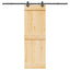 Skydedør NARVIK Naturfarvet og sort 70 x 210 cm (213,5 cm)