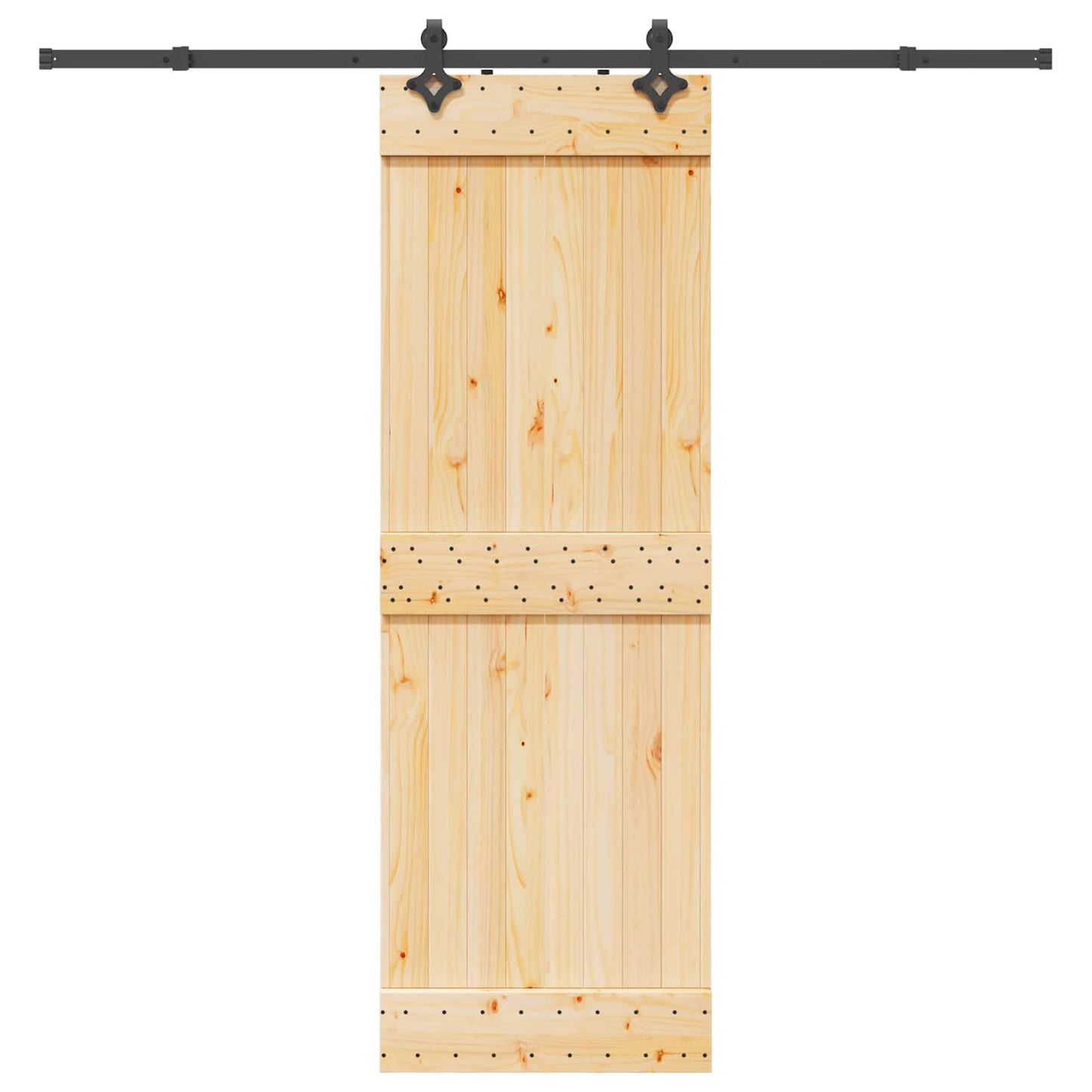 Skydedør NARVIK Naturfarvet og sort 70 x 210 cm (213,5 cm)
