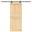Skydedør NARVIK Naturfarvet og sort 85 x 210 cm (213,5 cm)