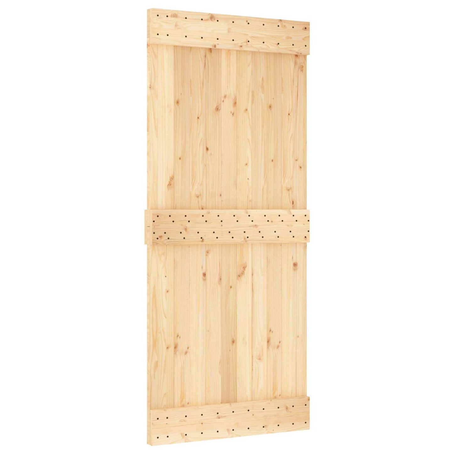 Skydedør NARVIK Naturfarvet og sort 90 x 210 cm (213,5 cm)