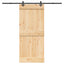 Skydedør NARVIK Naturfarvet og sort 90 x 210 cm (213,5 cm)