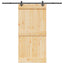 Skydedør NARVIK Naturfarvet og sort 100 x 210 cm (213,5 cm)