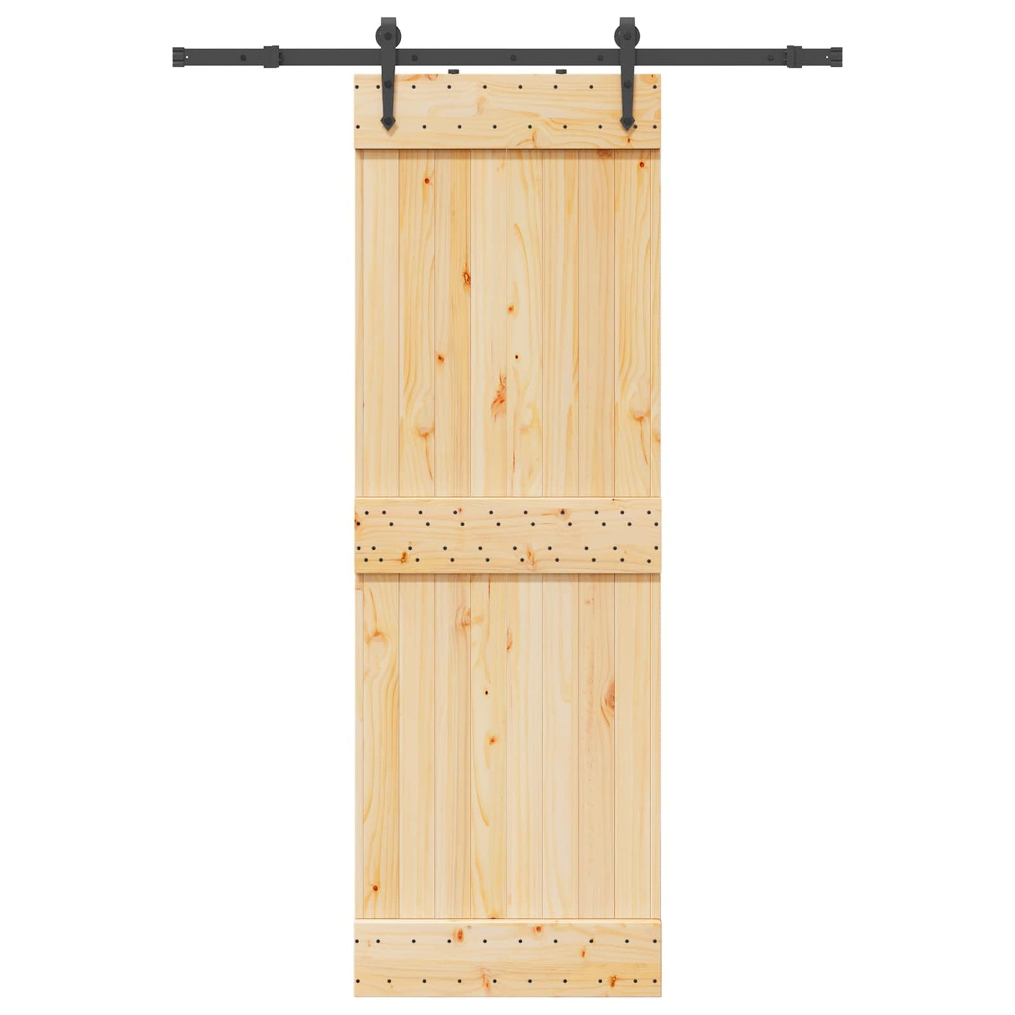 Skydedør NARVIK Naturfarvet og sort 70 x 210 cm (152,5 cm)