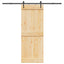 Skydedør NARVIK Naturfarvet og sort 80 x 210 cm (213,5 cm)