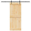 Skydedør NARVIK Naturfarvet og sort 85 x 210 cm (213,5 cm)