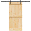 Skydedør NARVIK Naturfarvet og sort 100 x 210 cm (213,5 cm)