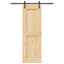Skydedør NARVIK Naturfarvet og sort 70 x 210 cm (152,5 cm)