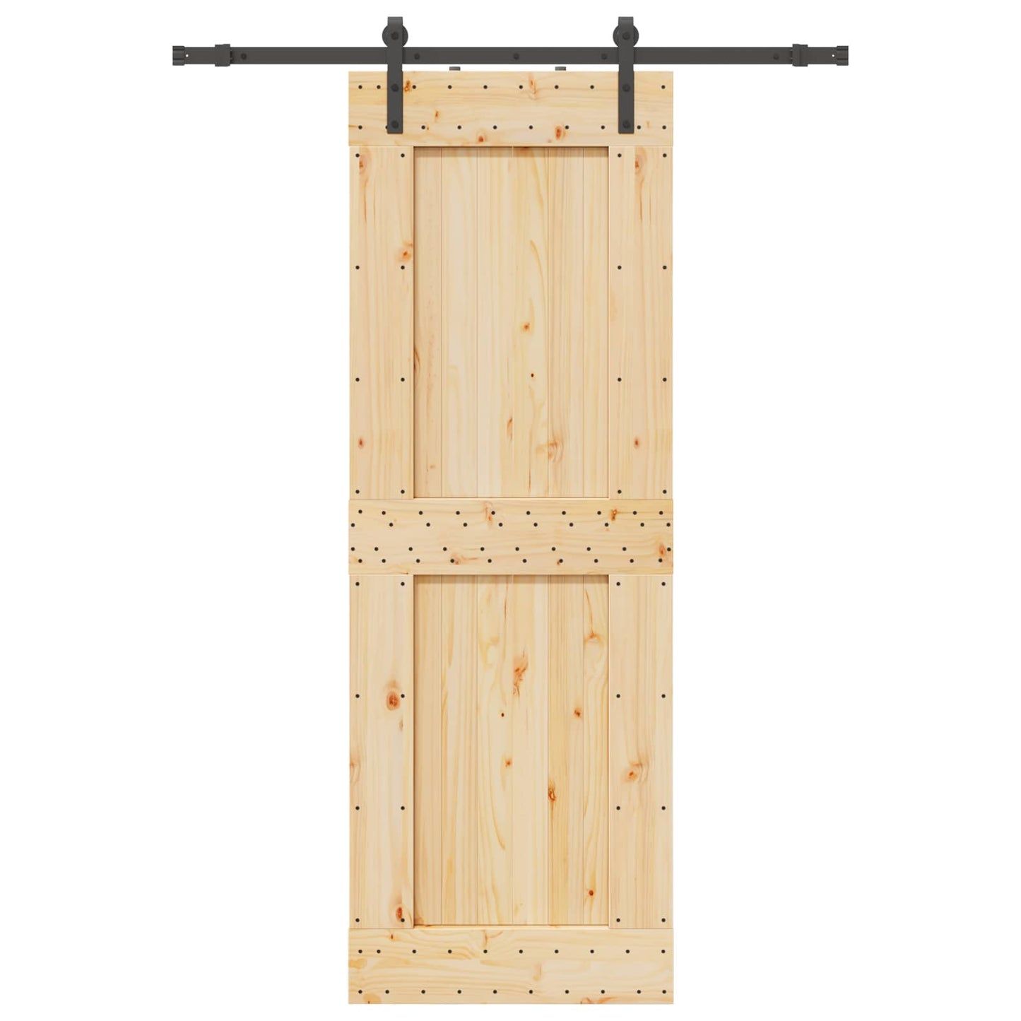 Skydedør NARVIK 80 x 210 cm (152,5 cm) Naturfarvet og sort