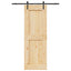 Skydedør NARVIK Naturfarvet og sort 85 x 210 cm (152,5 cm)
