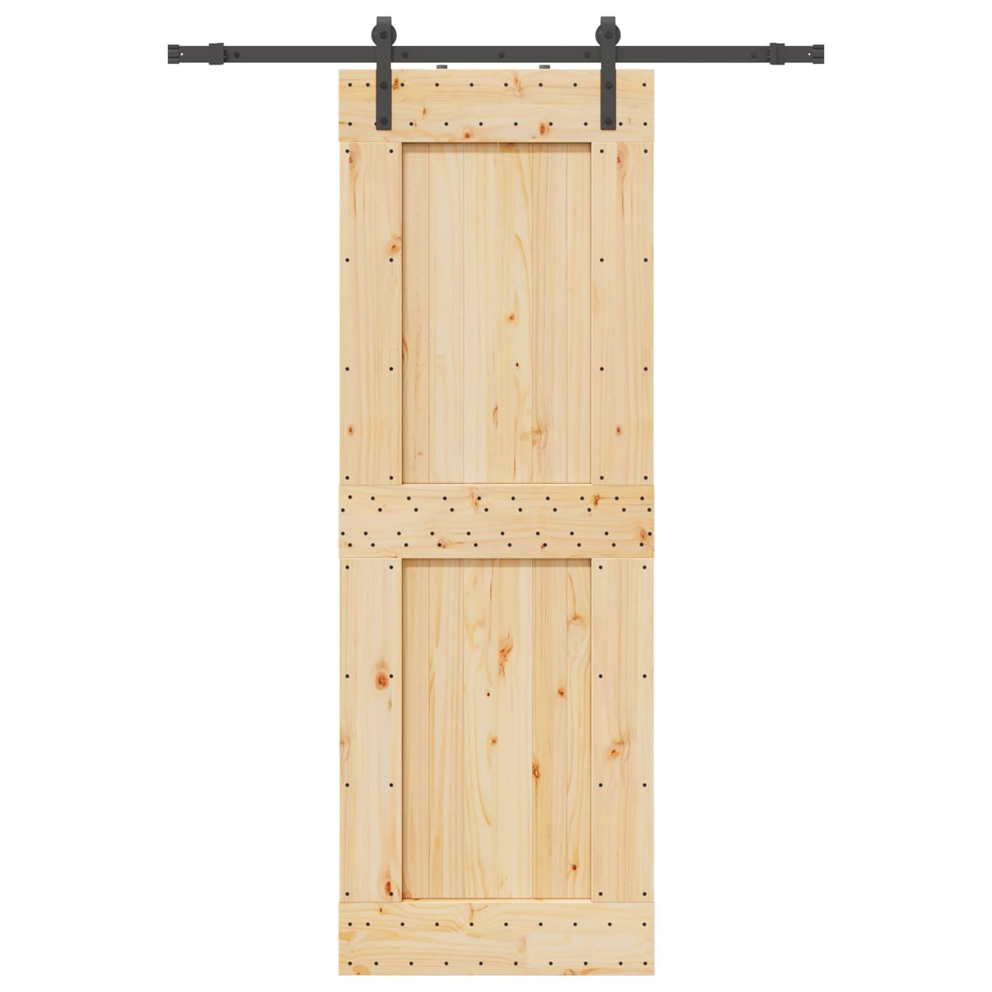 Skydedør NARVIK 85 x 210 cm (152,5 cm) Naturfarvet og sort