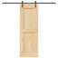 Skydedør NARVIK 80 x 210 cm (213,5 cm) Naturfarvet og sort